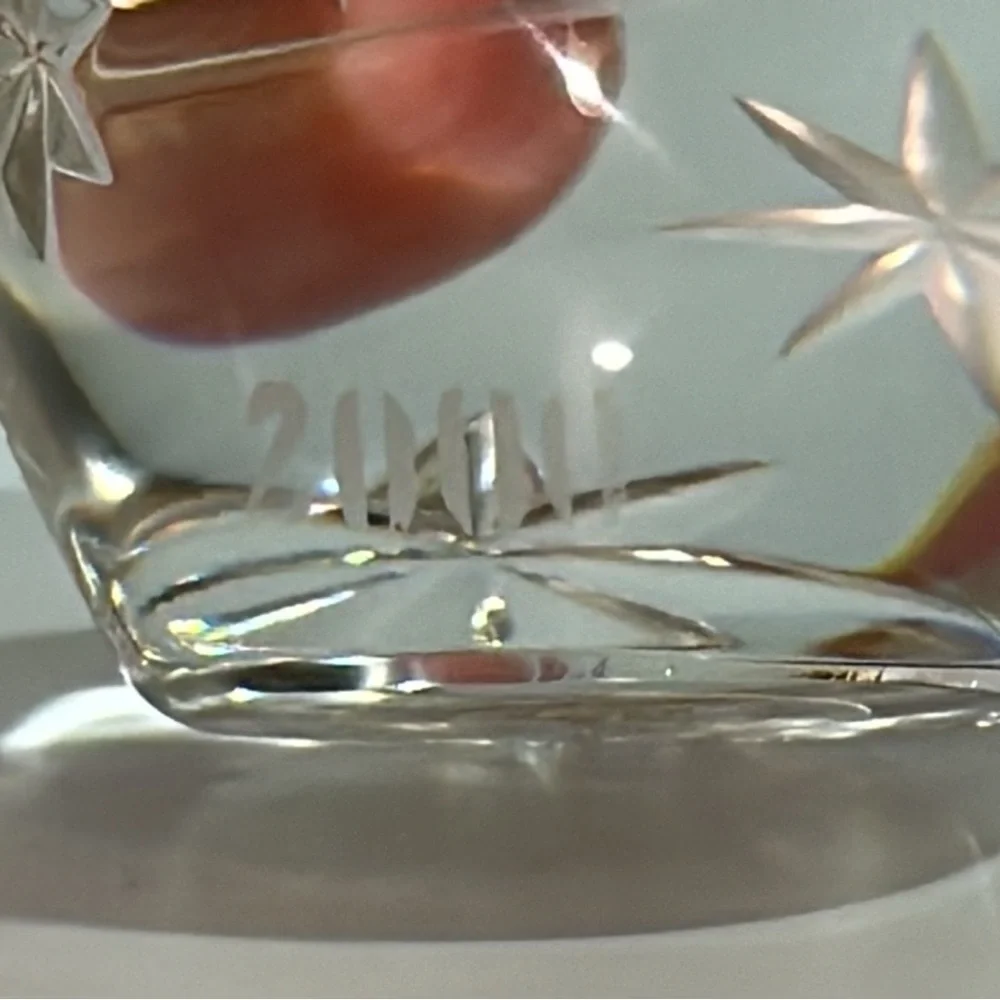 Sullivans Handmade In Poland Lead Crystal Morning Star Paperweight Egg 2000